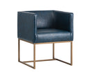Sunpan Kwan Lounge Chair - Vintage Black/Blue
