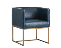 Sunpan Kwan Lounge Chair - Vintage Black/Blue