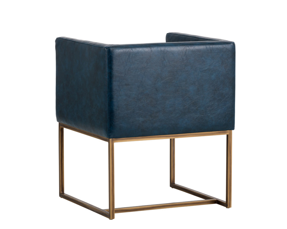 Sunpan Kwan Lounge Chair - Vintage Black/Blue