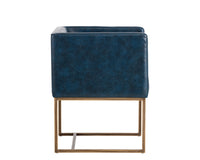 Sunpan Kwan Lounge Chair - Vintage Black/Blue