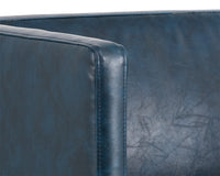 Sunpan Kwan Lounge Chair - Vintage Black/Blue