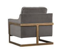 Sunpan Kalmin Lounge Chair - Abbington Black / Piccolo Pebble / Piccolo Prosecco