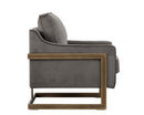 Sunpan Kalmin Lounge Chair - Abbington Black / Piccolo Pebble / Piccolo Prosecco