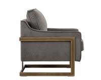 Sunpan Kalmin Lounge Chair - Abbington Black / Piccolo Pebble / Piccolo Prosecco