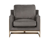 Sunpan Kalmin Lounge Chair - Abbington Black / Piccolo Pebble / Piccolo Prosecco