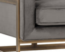 Sunpan Kalmin Lounge Chair - Abbington Black / Piccolo Pebble / Piccolo Prosecco
