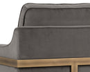 Sunpan Kalmin Lounge Chair - Abbington Black / Piccolo Pebble / Piccolo Prosecco