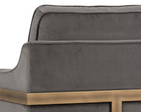 Sunpan Kalmin Lounge Chair - Abbington Black / Piccolo Pebble / Piccolo Prosecco