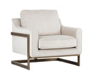 Sunpan Kalmin Lounge Chair - Abbington Black / Piccolo Pebble / Piccolo Prosecco