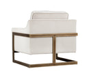 Sunpan Kalmin Lounge Chair - Abbington Black / Piccolo Pebble / Piccolo Prosecco