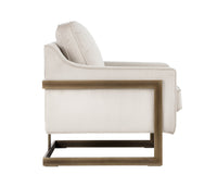 Sunpan Kalmin Lounge Chair - Abbington Black / Piccolo Pebble / Piccolo Prosecco