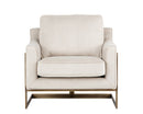 Sunpan Kalmin Lounge Chair - Abbington Black / Piccolo Pebble / Piccolo Prosecco