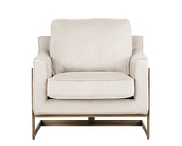 Sunpan Kalmin Lounge Chair - Abbington Black / Piccolo Pebble / Piccolo Prosecco