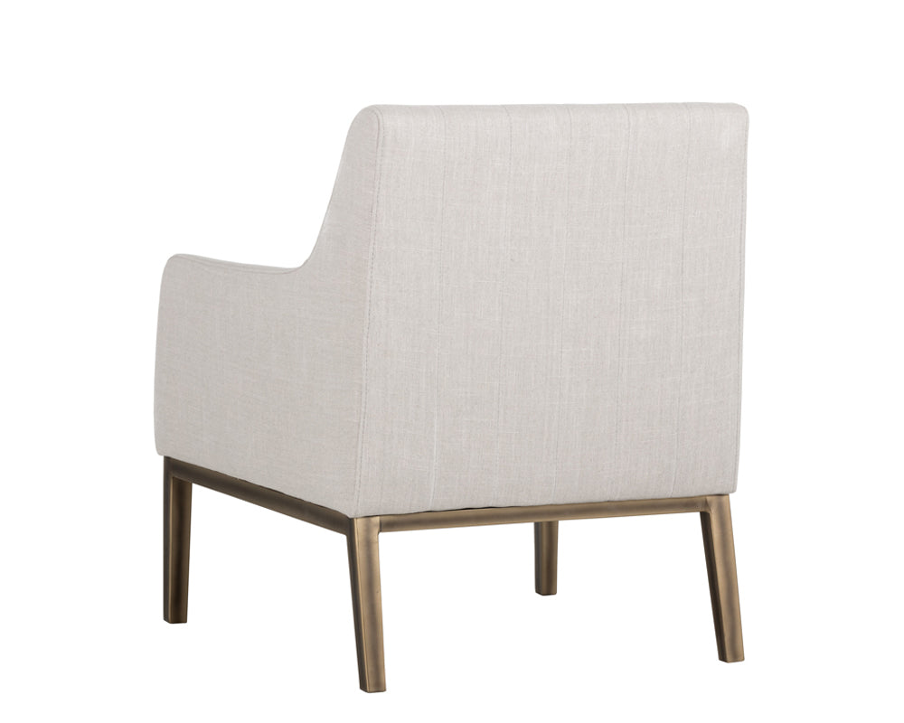Sunpan Wolfe Lounge Chair in Beige Linen/Bravo Cream/Bravo Metal/Vintage Black/Vintage Blue/Vintage Cognac