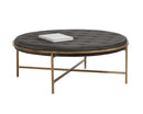 Sunpan Ethel Ottoman - Round - Piccolo Pebble / Piccolo Prosecco