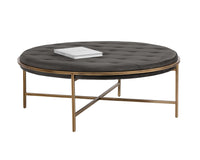 Sunpan Ethel Ottoman - Round - Piccolo Pebble / Piccolo Prosecco