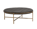 Sunpan Ethel Ottoman - Round - Piccolo Pebble / Piccolo Prosecco