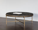Sunpan Ethel Ottoman - Round - Piccolo Pebble / Piccolo Prosecco