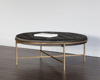Sunpan Ethel Ottoman - Round - Piccolo Pebble / Piccolo Prosecco
