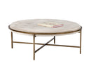 Sunpan Ethel Ottoman - Round - Piccolo Pebble / Piccolo Prosecco