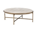 Sunpan Ethel Ottoman - Round - Piccolo Pebble / Piccolo Prosecco