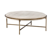 Sunpan Ethel Ottoman - Round - Piccolo Pebble / Piccolo Prosecco