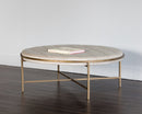 Sunpan Ethel Ottoman - Round - Piccolo Pebble / Piccolo Prosecco