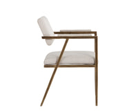 Sunpan Ventouz Dining Armchair in Beige Linen/Vintage Black