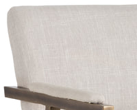 Sunpan Ventouz Dining Armchair in Beige Linen/Vintage Black