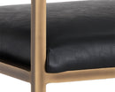 Sunpan Ventouz Dining Armchair in Beige Linen/Vintage Black