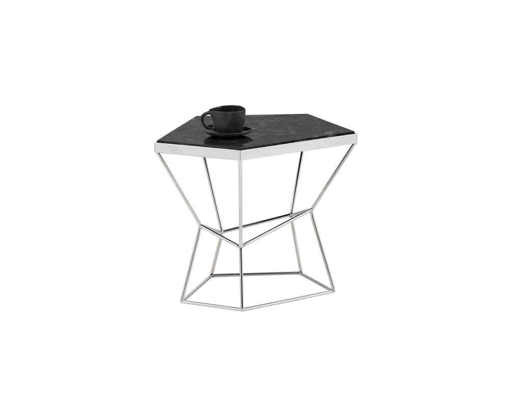 Sunpan Nathaniel End Table - Grey Marble