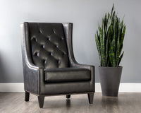Sunpan Ohio Lounge Chair - Coal Black