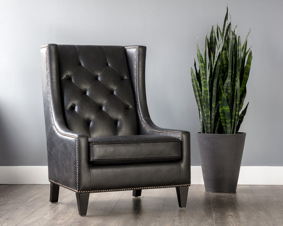 Sunpan Ohio Lounge Chair - Coal Black