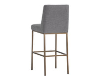 Sunpan Leighland Barstool - Dark Grey / Overcast  Grey / Coal Black / Havana Dark Brown
