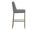 Sunpan Leighland Barstool - Dark Grey / Overcast  Grey / Coal Black / Havana Dark Brown