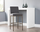 Sunpan Leighland Barstool - Dark Grey / Overcast  Grey / Coal Black / Havana Dark Brown