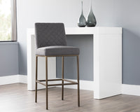 Sunpan Leighland Barstool - Dark Grey / Overcast  Grey / Coal Black / Havana Dark Brown