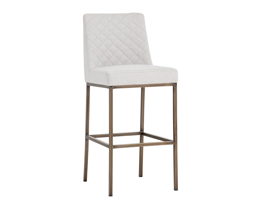 Sunpan Leighland Barstool - Dark Grey / Overcast  Grey / Coal Black / Havana Dark Brown