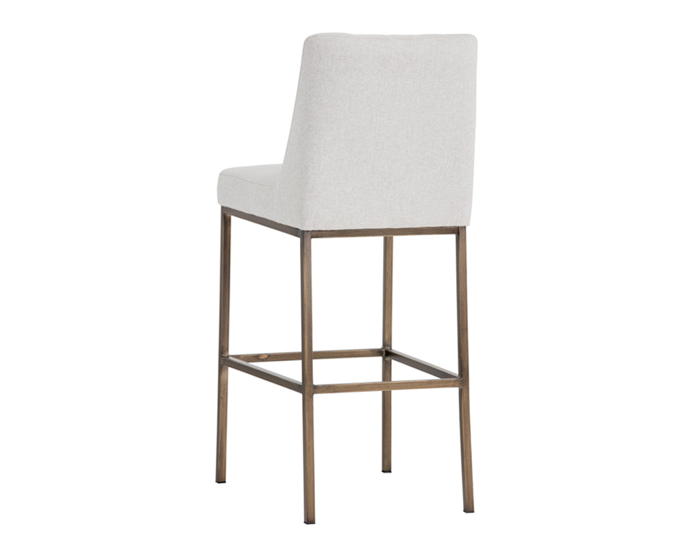 Sunpan Leighland Barstool - Dark Grey / Overcast  Grey / Coal Black / Havana Dark Brown