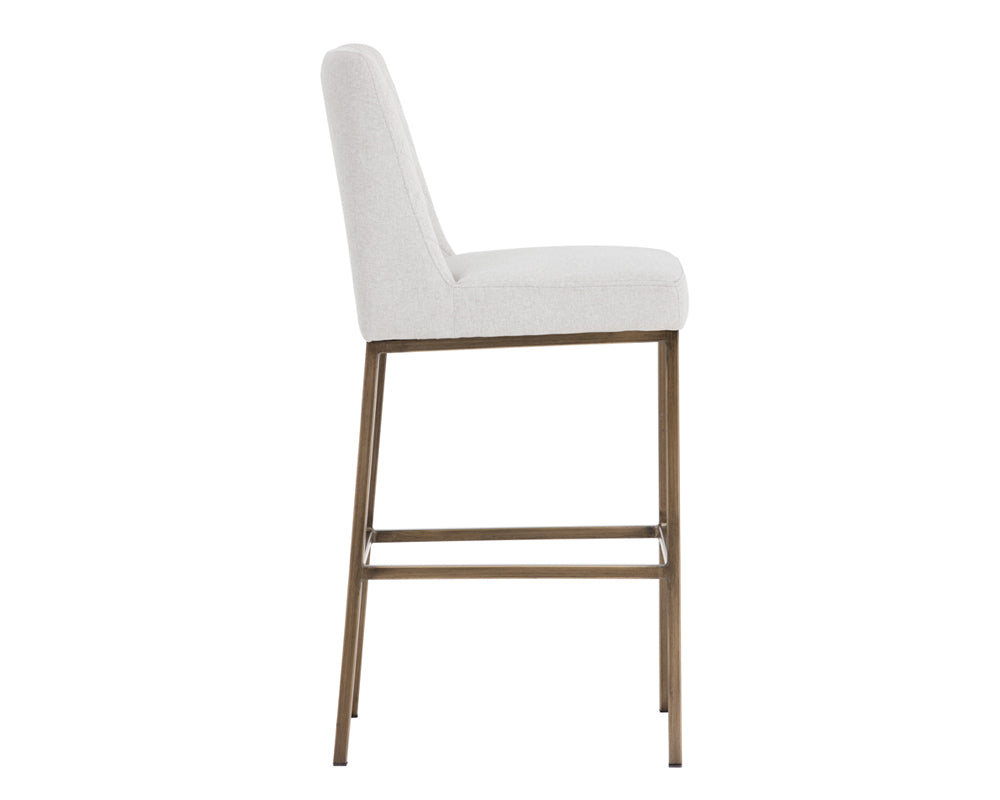 Sunpan Leighland Barstool - Dark Grey / Overcast  Grey / Coal Black / Havana Dark Brown