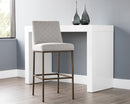 Sunpan Leighland Barstool - Dark Grey / Overcast  Grey / Coal Black / Havana Dark Brown