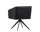 Sunpan Phoenix Swivel Dining Armchair - Coal Black