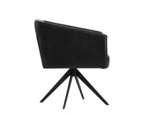 Sunpan Phoenix Swivel Dining Armchair - Coal Black
