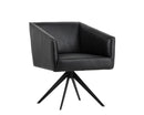 Sunpan Phoenix Swivel Dining Armchair - Coal Black