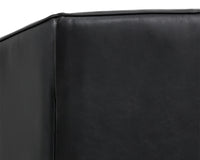 Sunpan Phoenix Swivel Dining Armchair - Coal Black