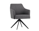 Sunpan Sydney Swivel Dining Armchair In Coastal Grey/Midnight Blue