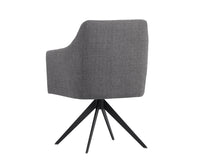 Sunpan Sydney Swivel Dining Armchair In Coastal Grey/Midnight Blue
