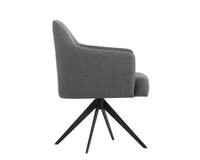 Sunpan Sydney Swivel Dining Armchair In Coastal Grey/Midnight Blue