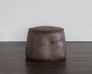 Sunpan Mitchell Ottoman - Havana Dark Brown / Tobacco Tan / Merino Cotton / Overcast Grey