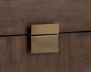 Sunpan Jade Nightstand - Antique Brass and Dark Mango/Antique Silver and Ash Grey